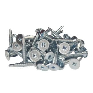 TEK Self Drilling Screws Wafer Head Square Drive - Zinc