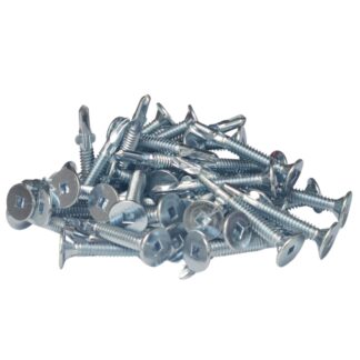 TEK Self Drilling Screws with Wings Wafer Head Square Drive - Zinc