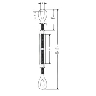 Forged Eye & Eye Turnbuckles with Locknuts