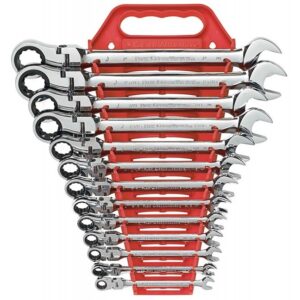GearWrench 9702D SAE Flex Head Ratcheting Combination Wrench Set 13-Piece
