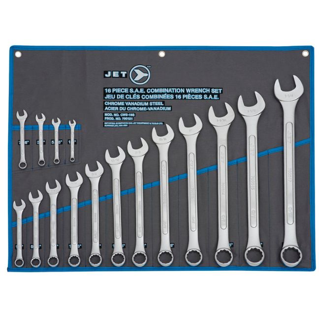 Jet 700121 16-Piece SAE Raised Panel Wrench Set - BC Fasteners