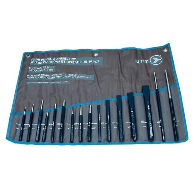 Jet 775508 16-Piece Punch and Chisel Set