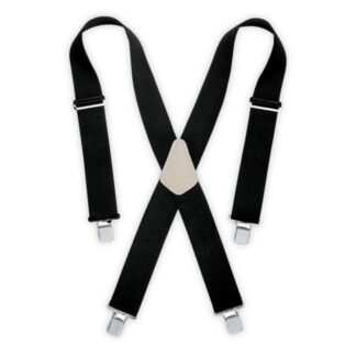 Kuny's SP-17BL Black Heavy Duty Elastic Suspenders