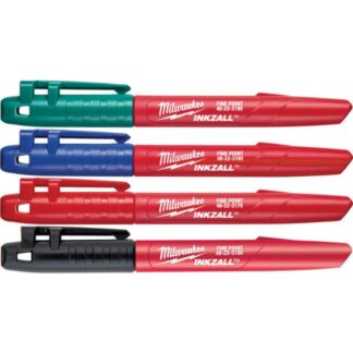 Milwaukee 48-22-3106 INKZALL Multi-Colour Fine Point Marker 4-Pack