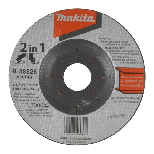 Makita B-38548 7" 2-In-1 Abrasive Disc A36T