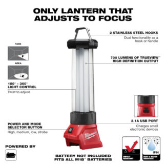 Milwaukee 2363-20 M18 LED Lantern Flood Light-Tool Only