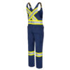 Pioneer Hi-Viz Safety Poly/Cotton Safety Overall-Tall Sizes