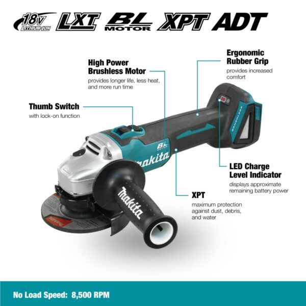 Makita DGA454Z 18V 4-1/2" Brushless Grinder - tool only