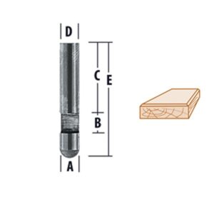 Makita 733128-0A Laminate Flush Trimming Bit