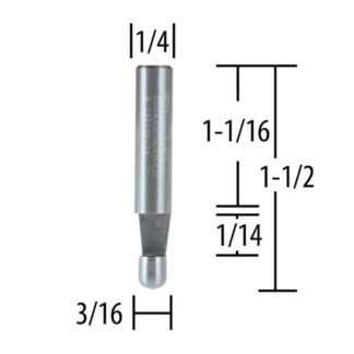 Makita 733128-2A Bevel Trimmer Bit - Self Piloting