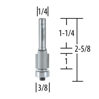 Makita 733128-4A 2-Flute 25 Degree Bevel Trimmer Bit