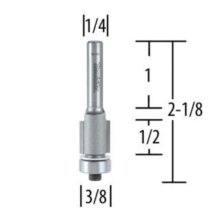 Makita 733128-7A 2-Flute Flush Trimmer Bit