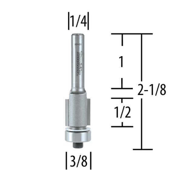 Makita 733128-7A 2-Flute Flush Trimmer Bit Makita 733128-7A 2-Flute Flush Trimmer Bit