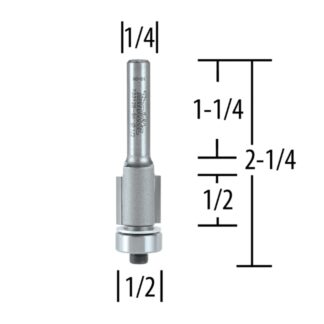 Makita 733128-9A 2-Flute Flush Trimmer Bit