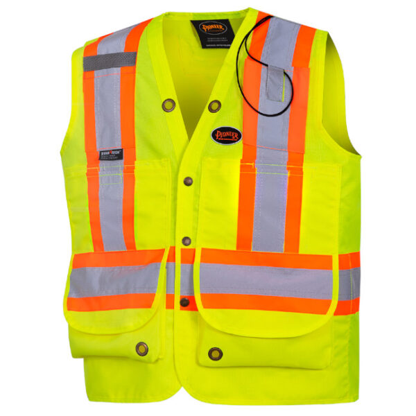 Pioneer Hi-Viz Coated Polyester Surveyor's Safety Vest