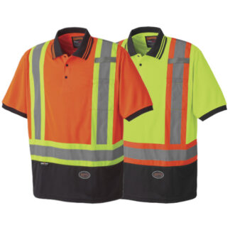 Pioneer Hi-Viz BIRD'S-EYE Short-Sleeve Safety Polo Shirt