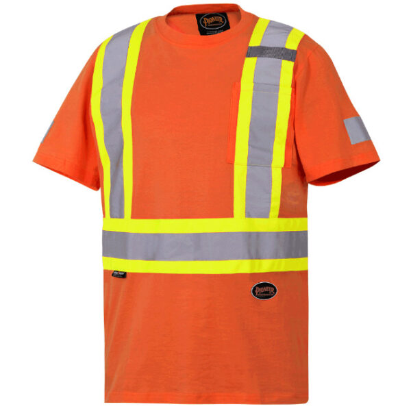 Pioneer Hi-Viz Cotton Short-Sleeve Safety T-Shirt
