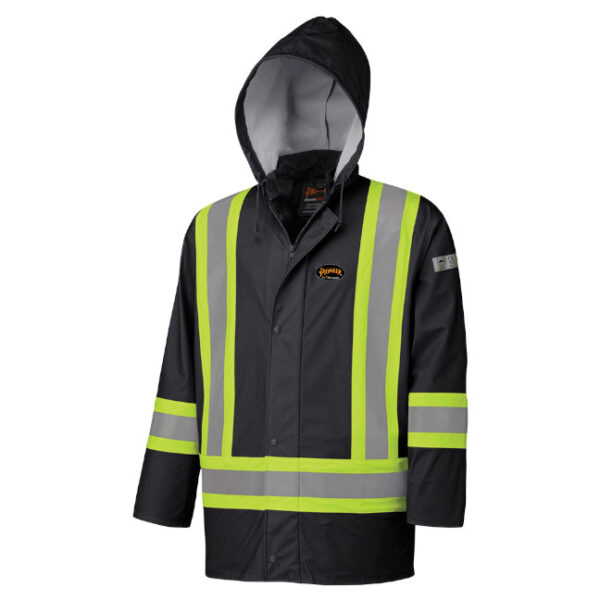 Pioneer Hi-Viz Flame Resistant Stretch Waterproof Safety Rain Jacket