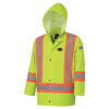 Pioneer Hi-Viz Flame Resistant PU Stretch Waterproof Safety Rain Jacket