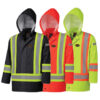 Pioneer Hi-Viz Flame Resistant PU Stretch Waterproof Safety Rain Jacket