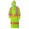 Pioneer Hi-Viz Flame Resistant Stretch Long Rain Safety Coat