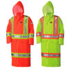 Pioneer Hi-Viz Flame Resistant Stretch Long Rain Safety Coat