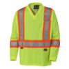 Pioneer Hi-Viz Micro-Mesh Long-Sleeve Traffic Safety Shirt