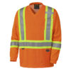 Pioneer Hi-Viz Micro-Mesh Long-Sleeve Traffic Safety Shirt