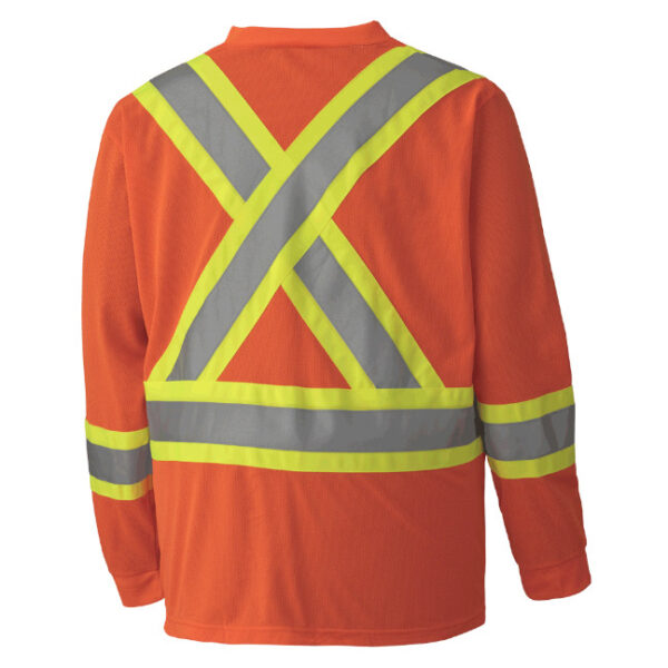 Pioneer Hi-Viz Micro-Mesh Long-Sleeve Traffic Safety Shirt