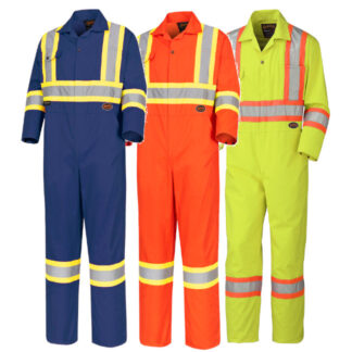 Pioneer Hi-Viz Poly Cotton Safety Coverall-Tall Sizes