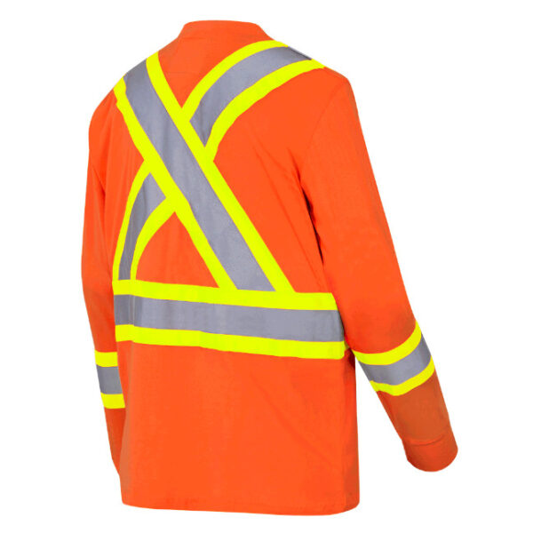 Pioneer Hi-Viz Long Sleeve Cotton Safety Shirt