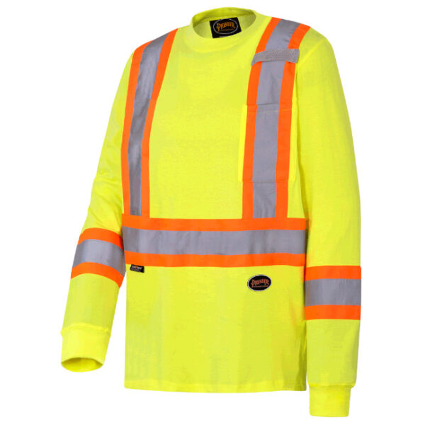 Pioneer Hi-Viz Long Sleeve Cotton Safety Shirt