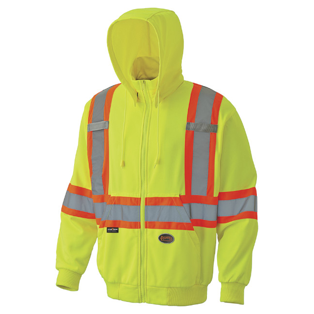 Pioneer Micro Fleece Hi-Viz Zip Hoodie - BC Fastener and Tools