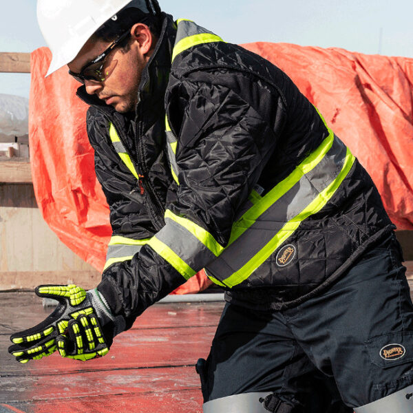 Pioneer Quilted Freezer Hi-Viz Safety Jacket