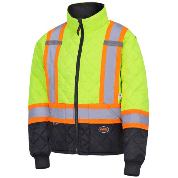 Pioneer Quilted Freezer Hi-Viz Safety Jacket