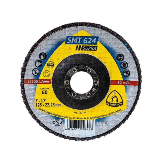Klingspor 222109 5" 60G Abrasive Mop Disc SMT624