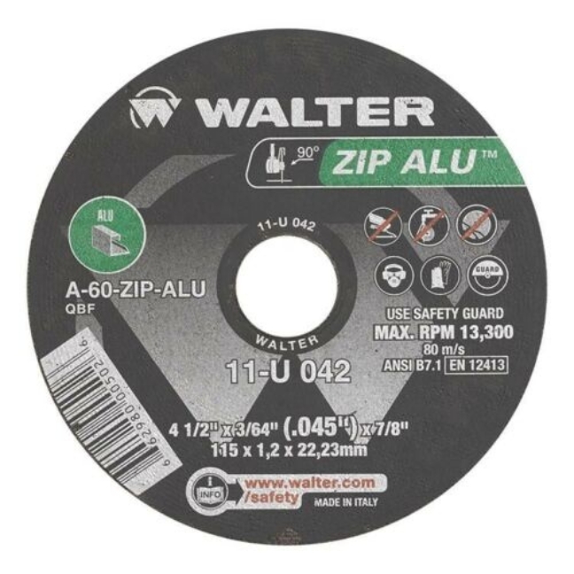 Walter Surface Technologies 11T042 ZIP Cutoff Wheel - (Pack of 25) Cutting  Disc