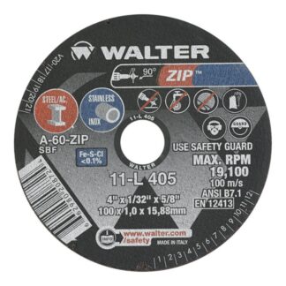 Walter 11L405 Zip Die Grinder Cutting and Grinding Wheel 4"x1/32"x5/8" Type 1