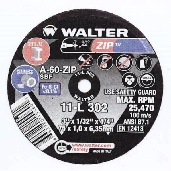 Lilly　0603 Walter 11L302 Zip Die Grinder Cutting & Grinding Wheel 3