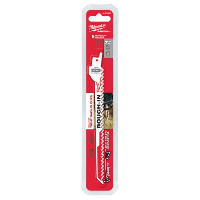 Milwaukee 48-00-1610 Rough-In Sawzall Blade 5-Pack