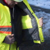 Pioneer Hi-Viz Quilted Waterproof Safety Bomber Jacket