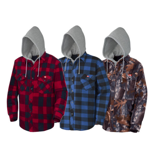 Pioneer Quilted Hooded Polar Fleece Shirt