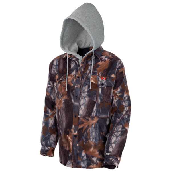 Pioneer Quilted Hooded Polar Fleece Shirt
