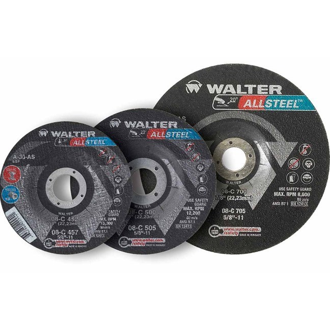 Walter 08C452 4-1/2" Allsteel General Purpose Grinding Wheel