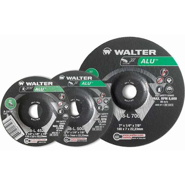 Walter 08L452 4-1/2" Aluminum Grinding Wheel