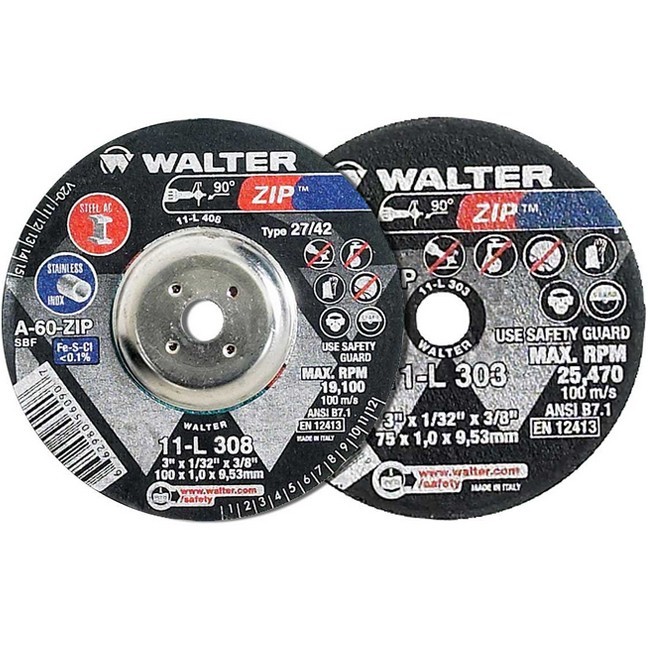 Walter 11L312 3" Zip Die Grinder Cutting & Grinding Wheel