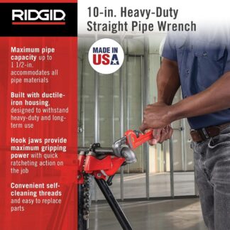 Ridgid 31010 Model 10 10 Steel Pipe Wrench (1)