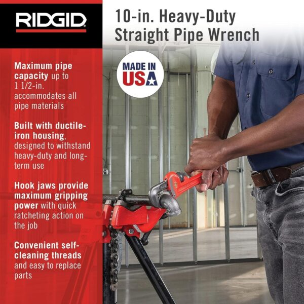 Ridgid 31010 / Model 10 10" Steel Pipe Wrench