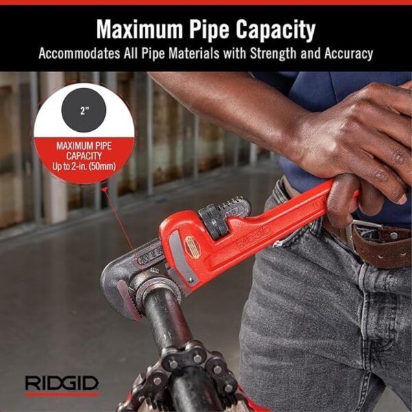 Ridgid 31015 Model 12 12″ Steel Pipe Wrench (1) Ridgid 31015 / Model 12 12″ Steel Pipe Wrench