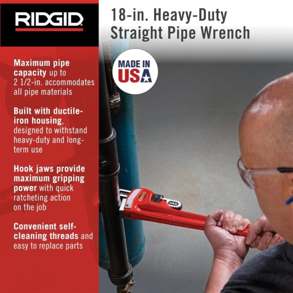 Ridgid 31025 / Model 18 18" Steel Pipe Wrench